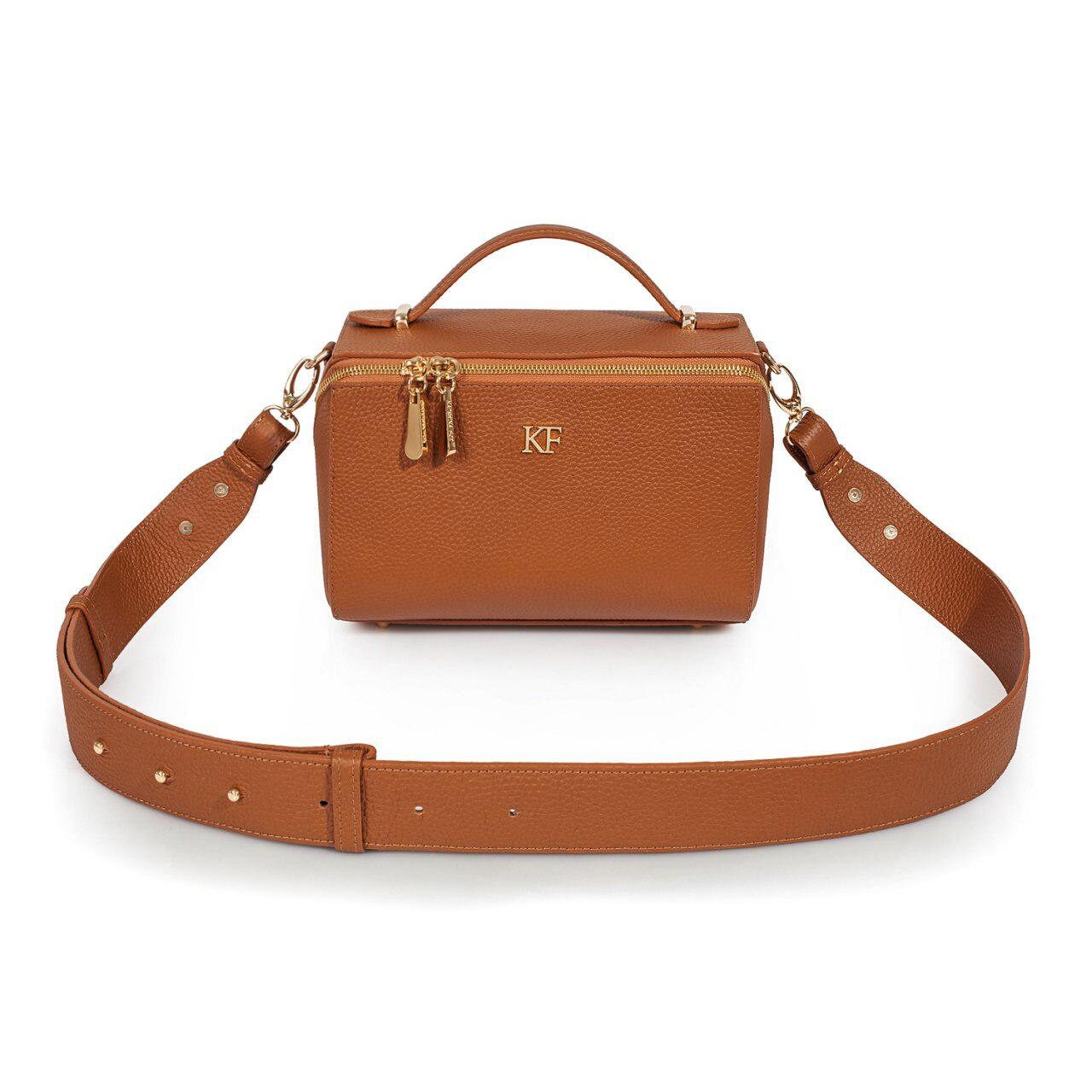 Leather Cross body Bag, Ginger Leather Shoulder Bag, Women's Leather Crossbody Bag, Leather bag KF-3057 - Image 2