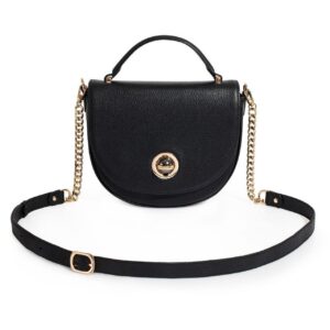 Leather Cross body Bag, Black Leather Shoulder Bag, Women's Leather Crossbody Bag, Leather bag KF-2583