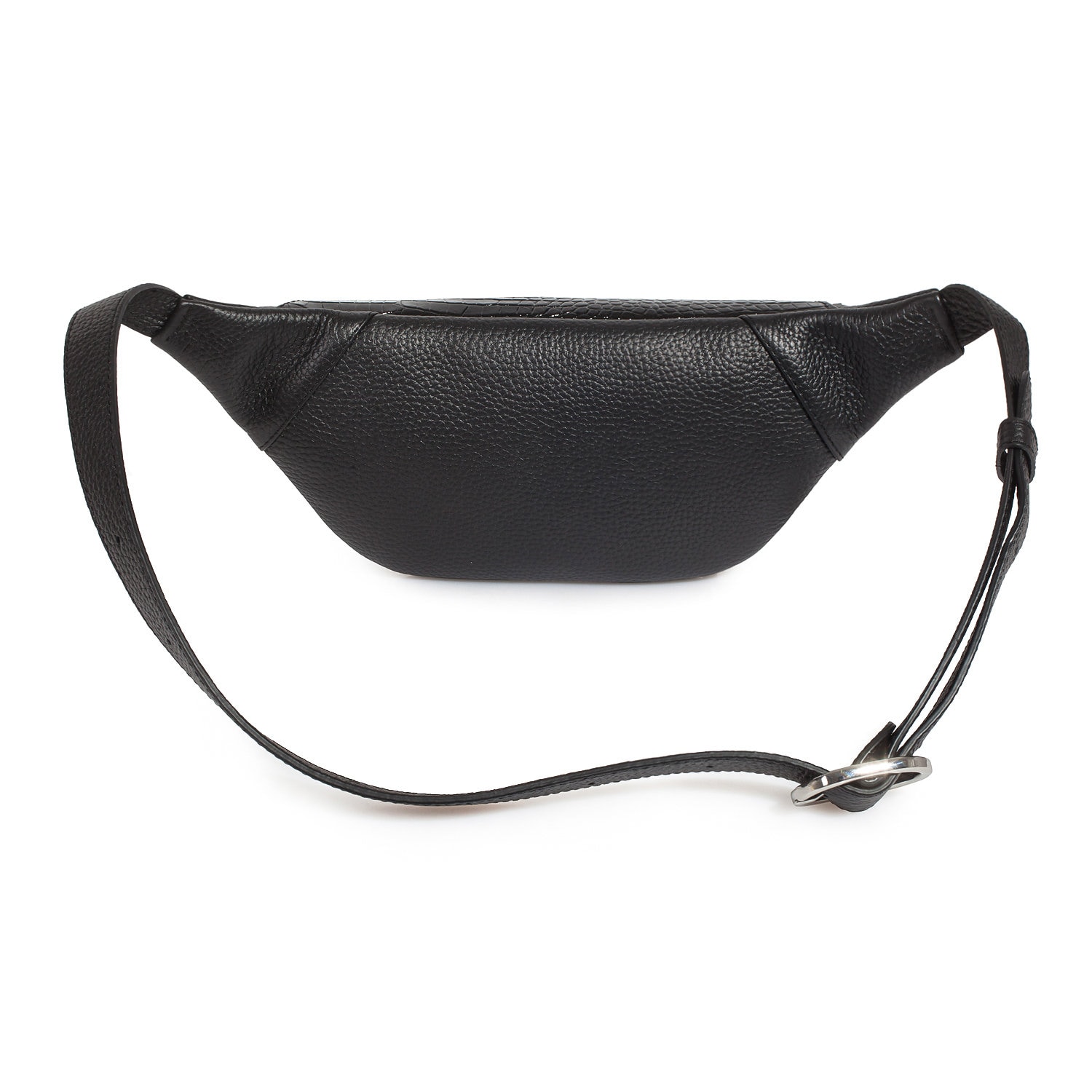 Leather women's Banana bag, Black Leather Banana bag, Women's Bananka bag, Leather belt Bananka bag KF-3434 - Image 3