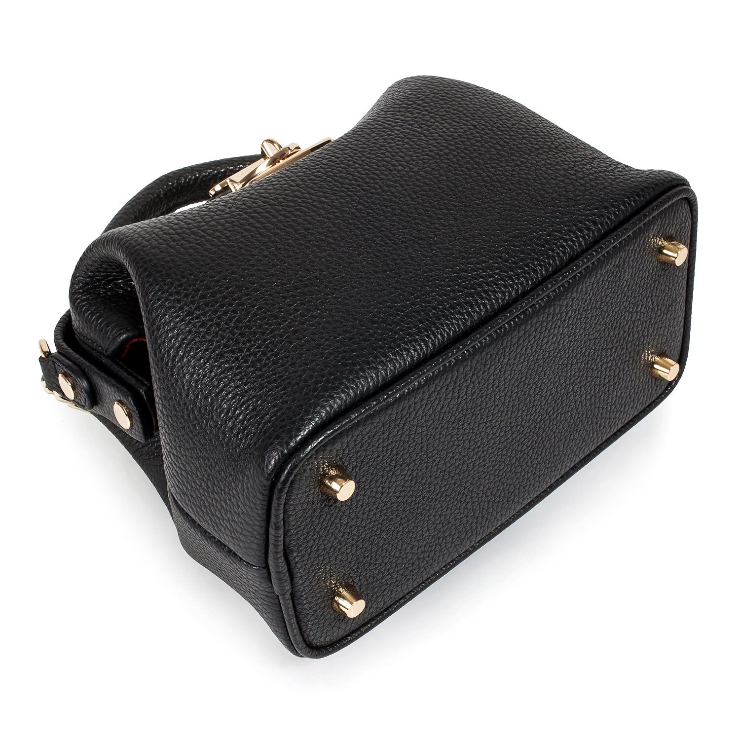 Leather doctor bag for women, Black Leather Shoulder Bag, Women's Leather doctor bag, Leather bag KF-1458 - Image 7