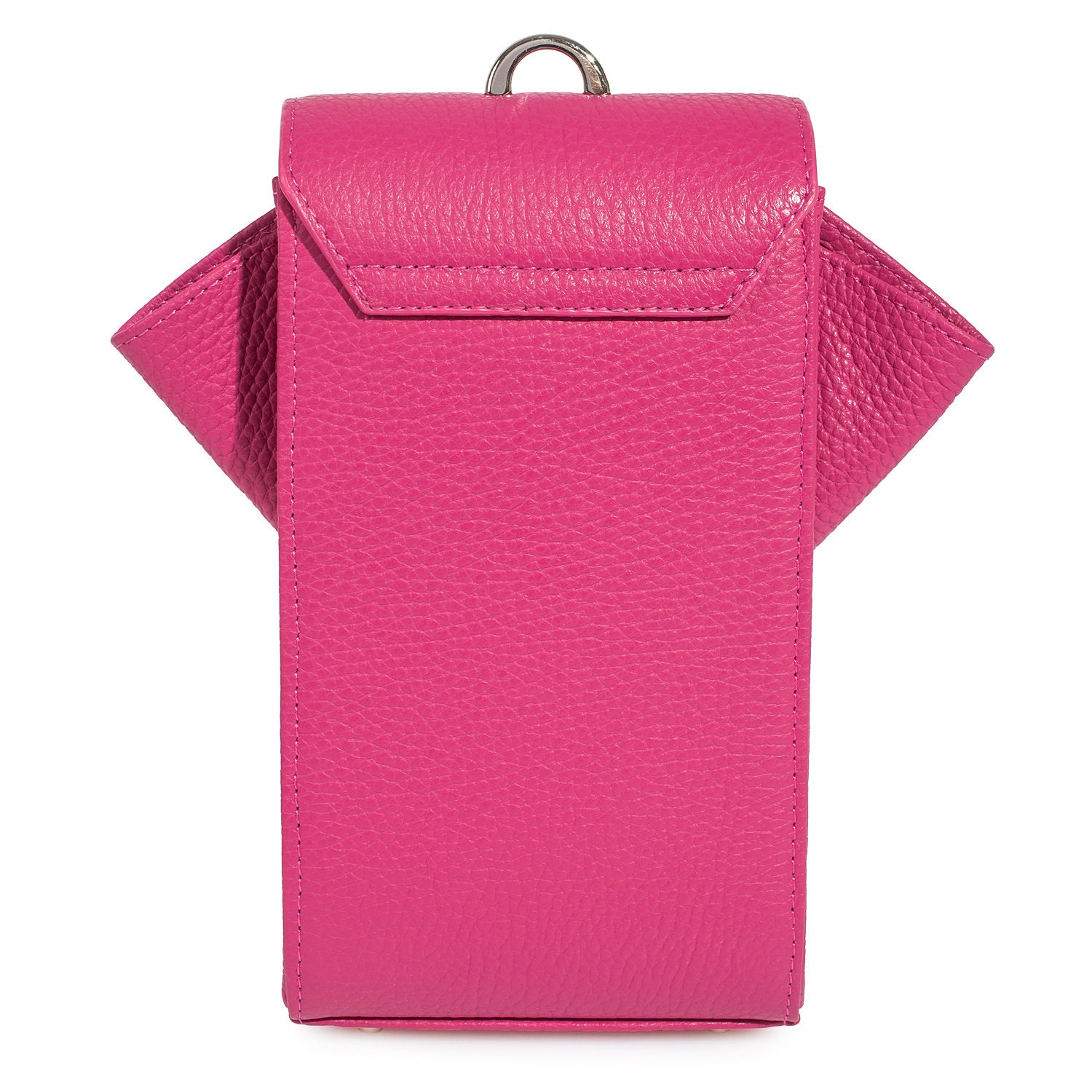 Leather Cross body Bag, Fuchsia Leather Shoulder Bag, Women's Leather Crossbody Bag, Leather bag KF-3613 - Image 4