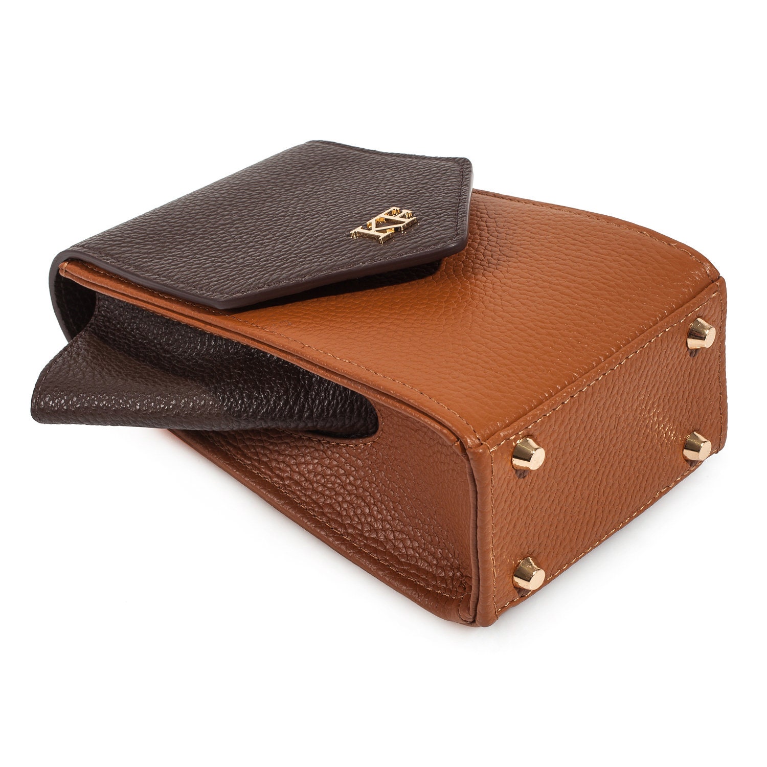 Leather Cross body Bag, Ginger Leather Shoulder Bag, Women's Leather Crossbody Bag, Leather bag KF-3666 - Image 6