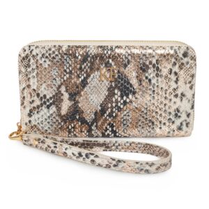Leather Wallet Woman, Beige Leather Womens Wallet, Woman leather wallet, Zipper woman wallet, Clutch wallet, Wallet for her KF-3627
