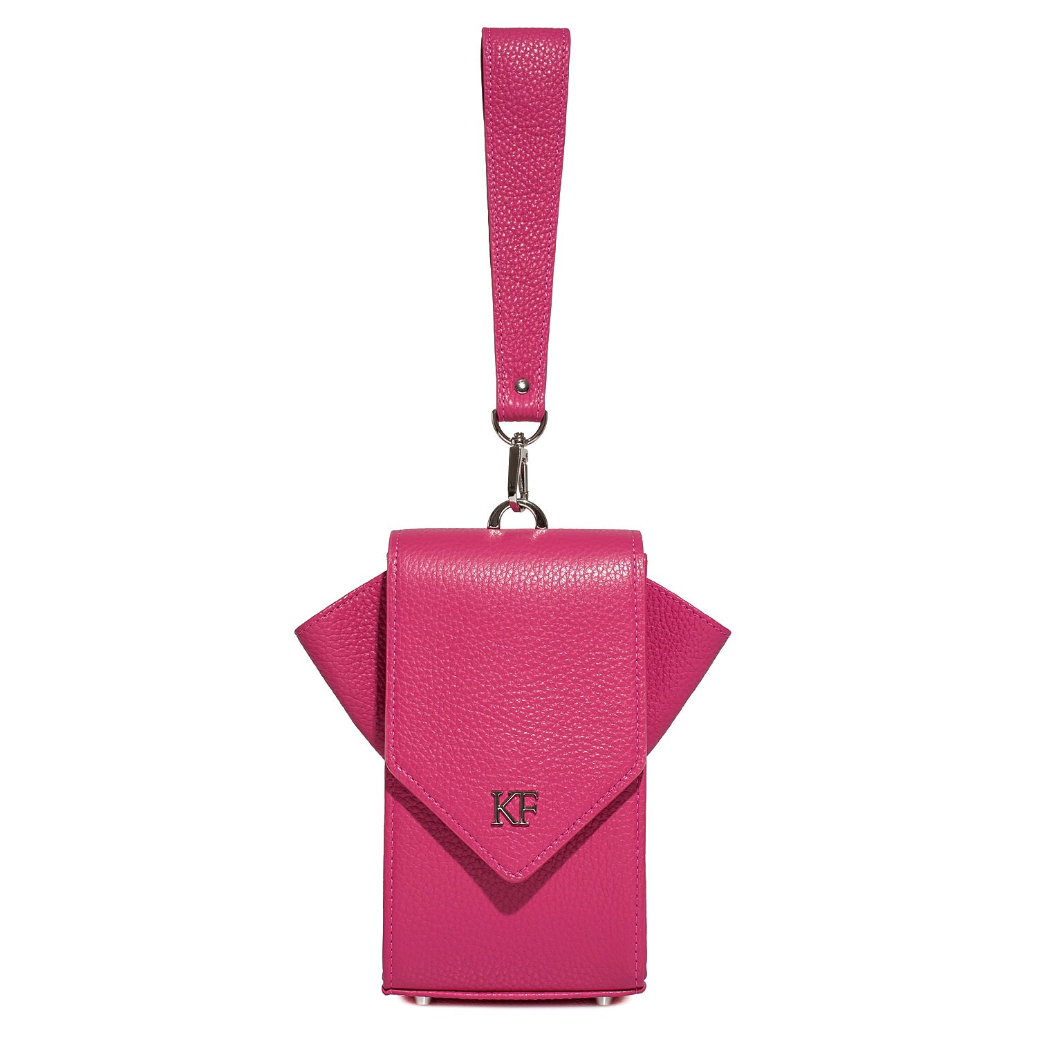 Leather Cross body Bag, Fuchsia Leather Shoulder Bag, Women's Leather Crossbody Bag, Leather bag KF-3613 - Image 3