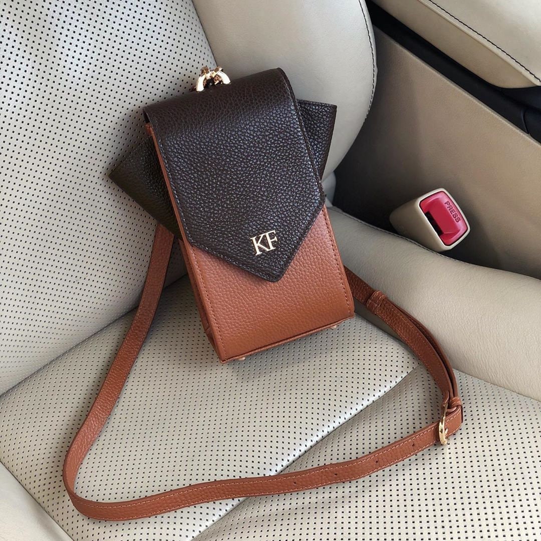 Leather Cross body Bag, Ginger Leather Shoulder Bag, Women's Leather Crossbody Bag, Leather bag KF-3666 - Image 7