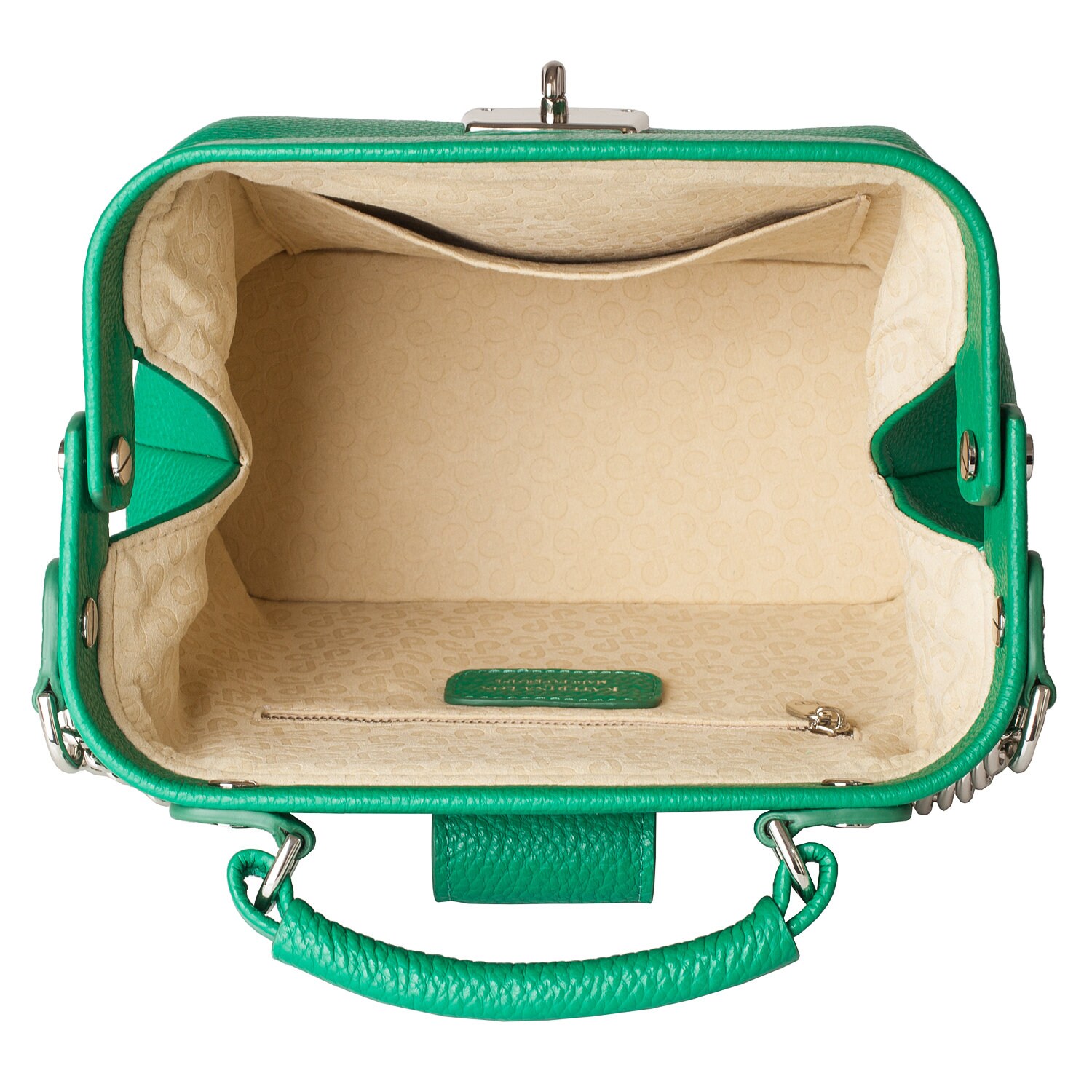 Leather doctor bag for women, Green Leather Shoulder Bag, Women's Leather doctor bag, Leather bag KF-4302 - Image 7