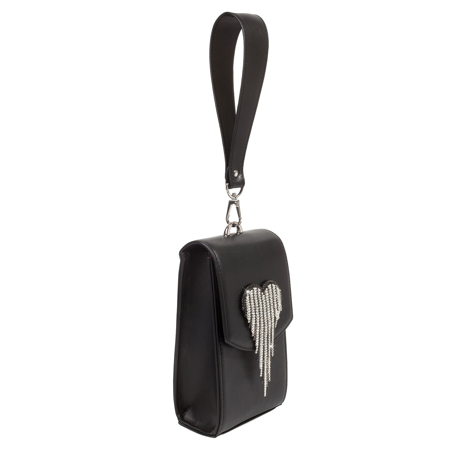 Leather Party Bag, Black Party Purse, Black Leather Evening Bag, Women's Leather Crossbody Bag, Leather bag KF-4815 - Image 2