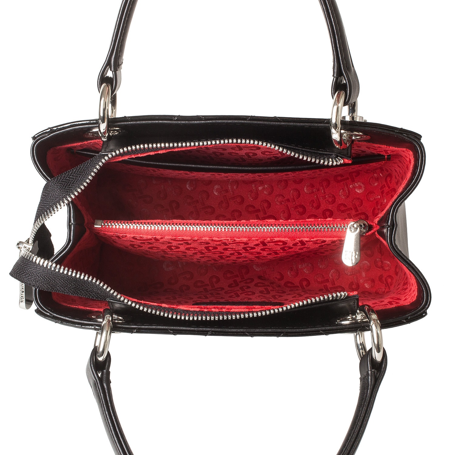 Leather Top Handle Bag, Black Patent Leather Handbag Top Handle, Women's Leather Bag KF-4657 - Image 6