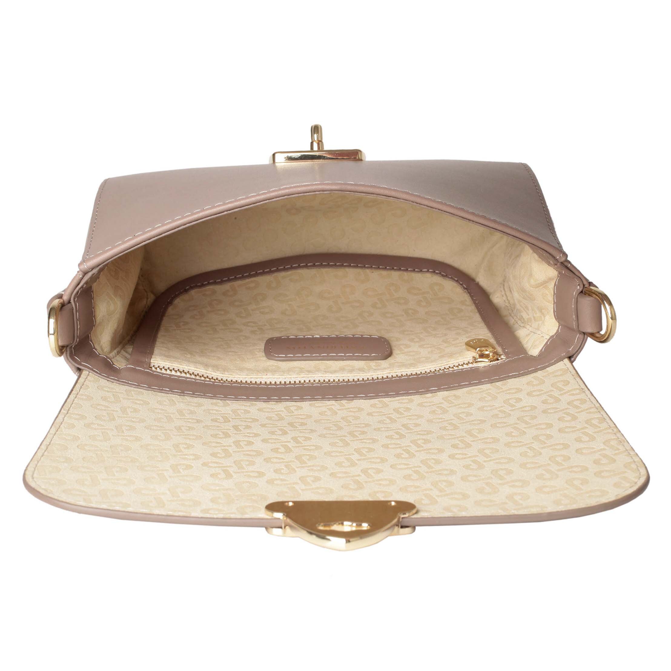 Leather Cross body Bag, Taupe Leather Shoulder Bag, Women's Leather Crossbody Bag, Leather bag KF-4622 - Image 3